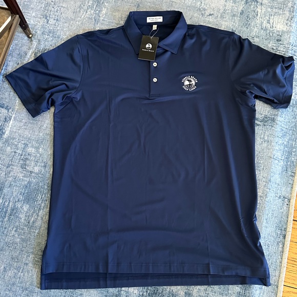 New - Navy Blue Pebble Beach Golf Links 1919 - Peter Millar Summer Comfort Polo - Picture 2 of 2
